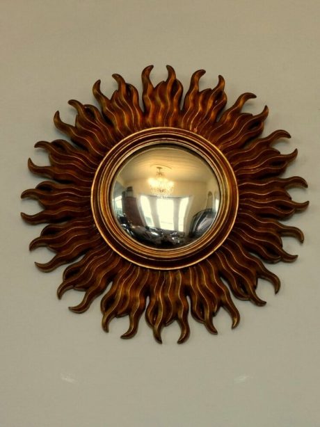 Louis XVI style French giltwood sunburst mirror c.1950