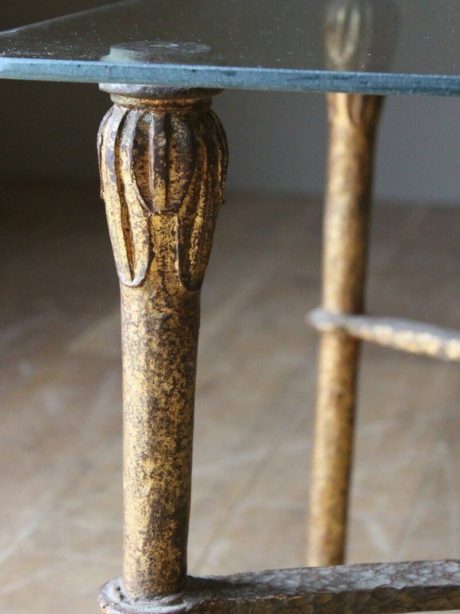 A spanish gilt metal coffee table