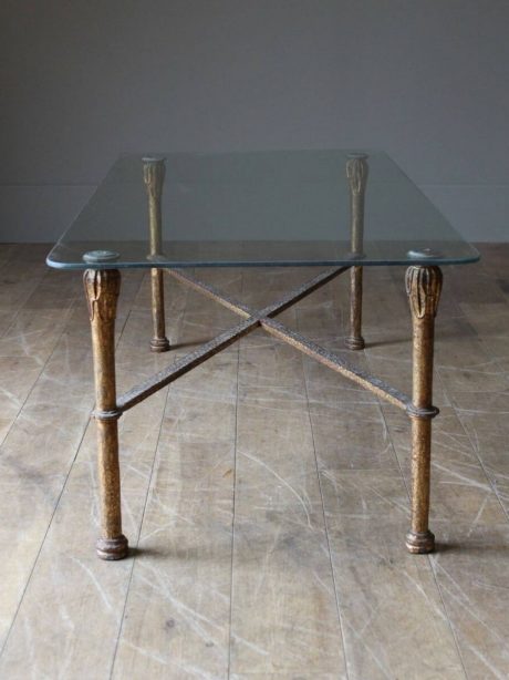 A spanish gilt metal coffee table