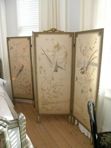 Napoleon III chinoiserie silk screen c.1890