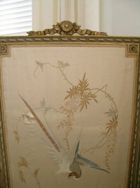 Napoleon III chinoiserie silk screen c.1890
