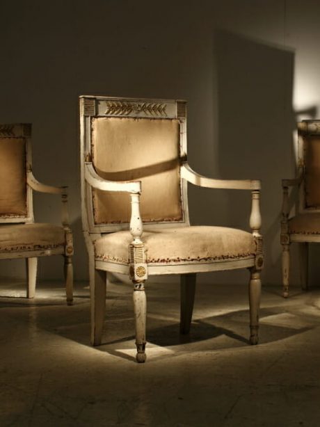 French Empire sofa and four chairs c.1810