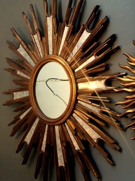 Italian giltwood Sunburst mirror c.1950