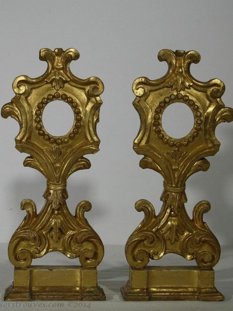 Pair of Italian Gilded Reliquaries c.1750