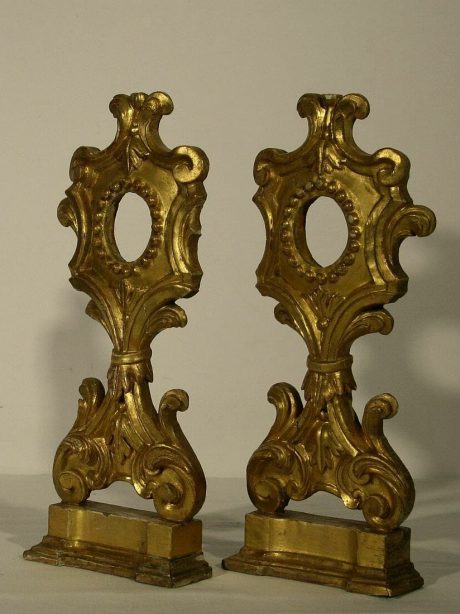 Pair of Italian Gilded Reliquaries c.1750