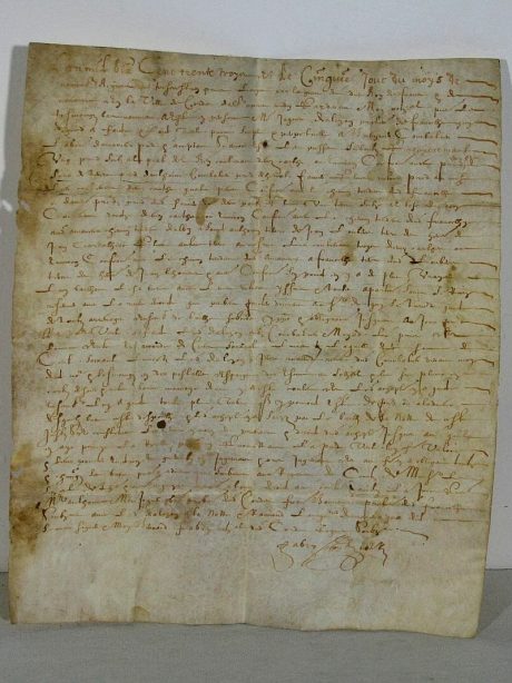 Three antique Vellum documents dated 1633, 1735 and 1795.