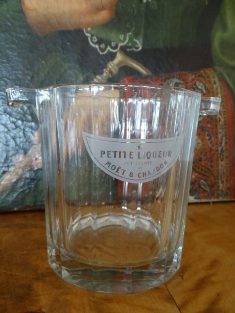 Moet & Chandon Petite Liqueur ice bucket with etched label c.1980