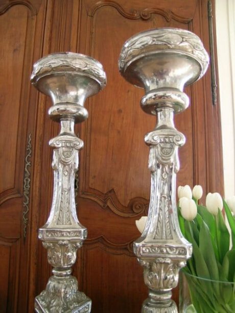 Pair of french Napoleon III altar candlesticks