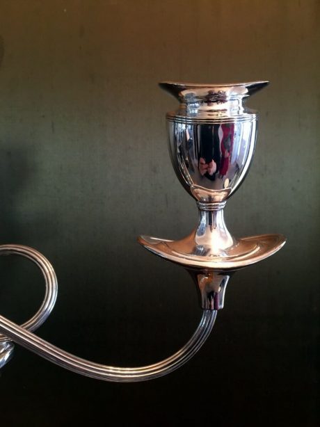 English Silverplated candleabra