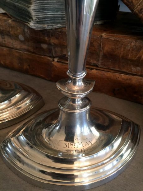 Sterling silver candlesticks London 1906