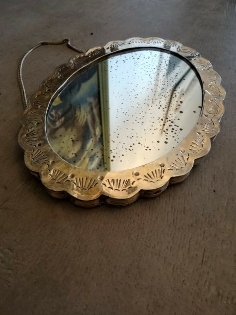 Silver plated Turkish wedding mirror