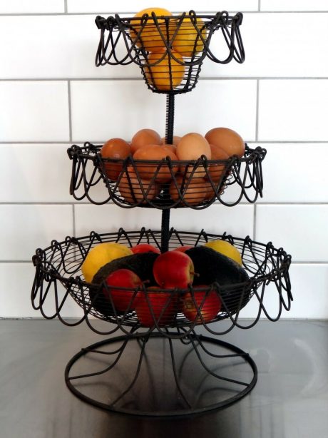 Vintage French wire fruit basket