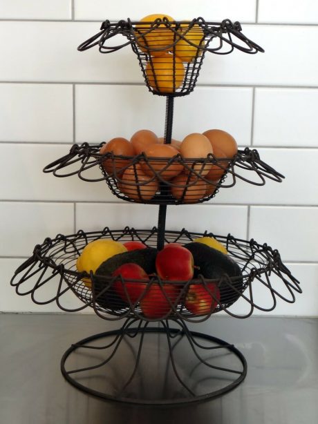 Vintage French wire fruit basket