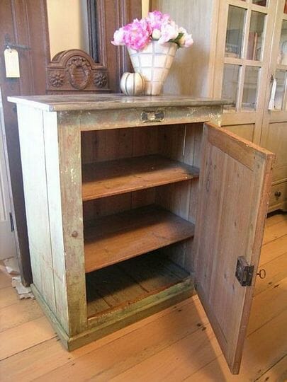 Antique Pine Jelly Cabinet With Zinc Top (New) From French Convent
