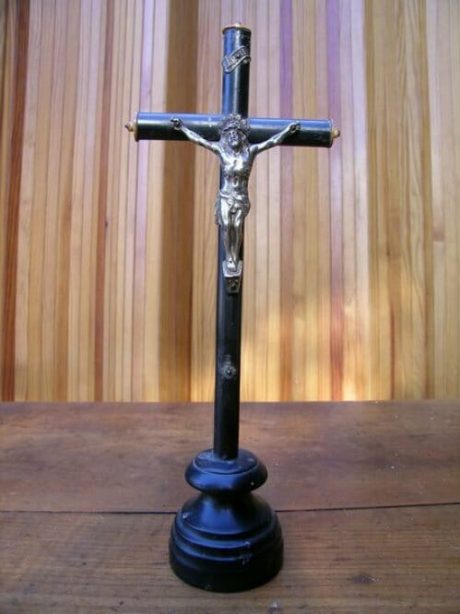 Napoleon III wood and ivory crucifix