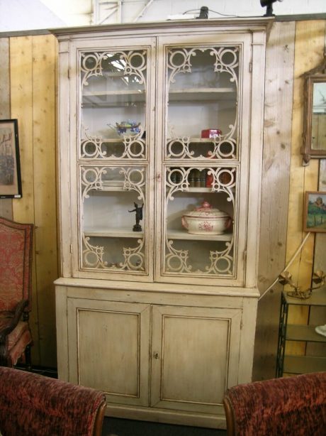 Antique Oak Flemish Buffet With Carved Wooden Detail On Doors
