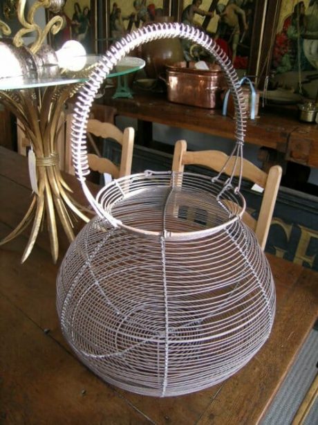 Large vintage wire basket