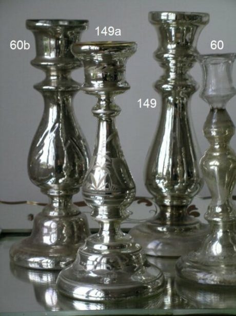 Bougeoirs mercury glass candlesticks