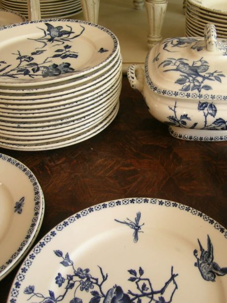 Belgian earthenware 67 piece dinner set c.1870