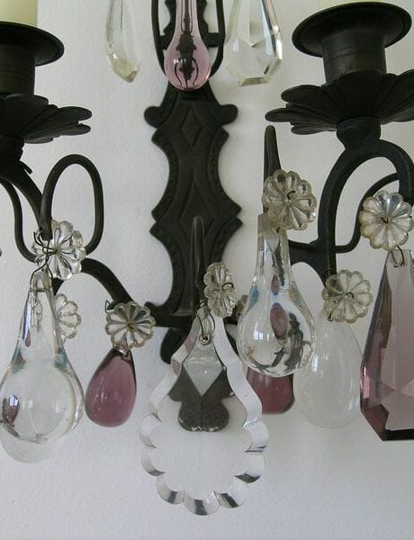 Sconces With Coloured Crystals