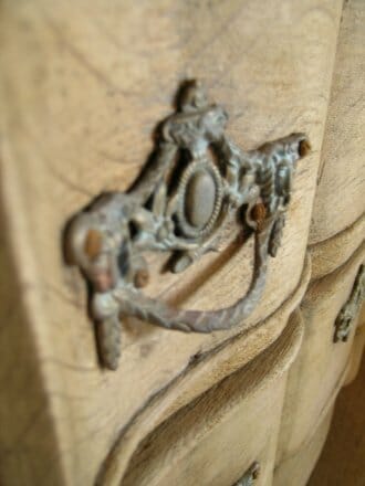 Bleached oak arbalete commode from Holland c.1900