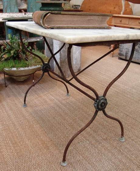 Bistro table with marble top