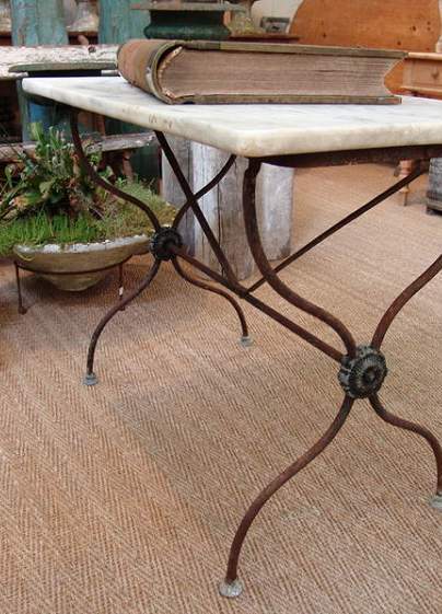 Bistro table with marble top