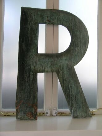 Brass letter from Belgium