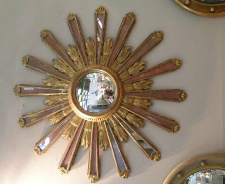 1930s French starburst mirror