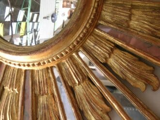 1930s French starburst mirror