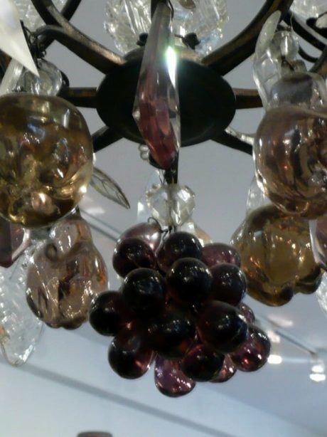 Exceptional Antique French Fruit Crystal Chandelier