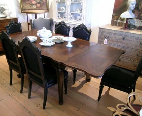 French Provincial Walnut Extendable Dining Table