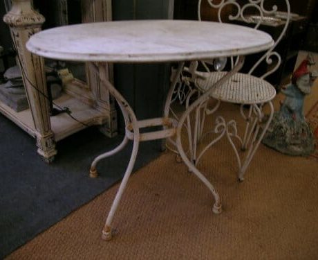 Oval Marble Cafe Table
