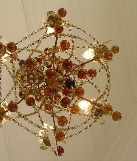 Chandelier With Amber Drops