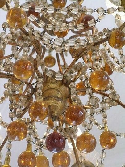 Chandelier With Amber Drops