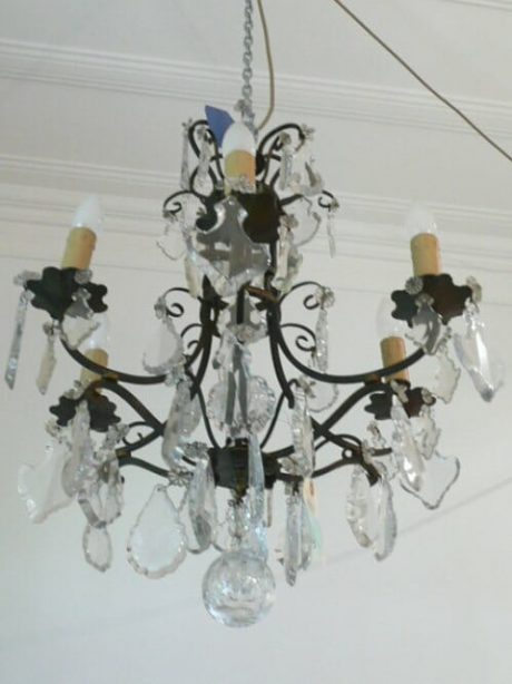 French crystal and bronze Chandelier