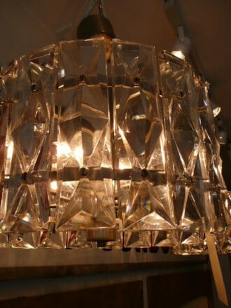 Pair of mid century French Glass panel Light Fittings