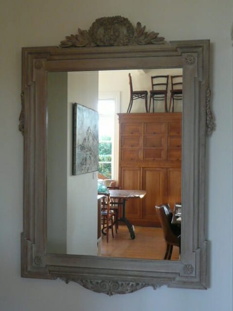 Lime washed bleached Oak Mirror LXVI Style c.1900