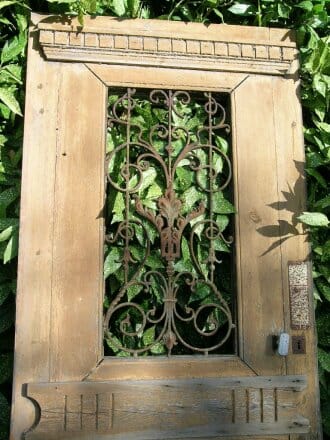 French garden door with metal grille c.1880 -1900