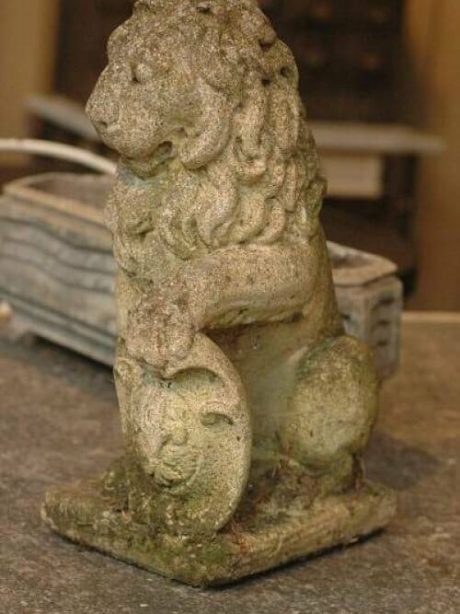 Composite stone lion statue c.1920