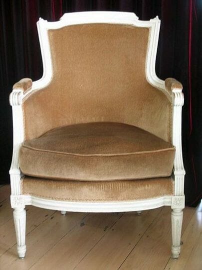 Pair Of Louis XVI Style Painted Bergere Chairs