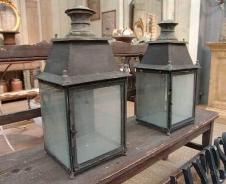 Pair of 19th century metal lanterns