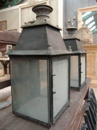 Pair of 19th century metal lanterns