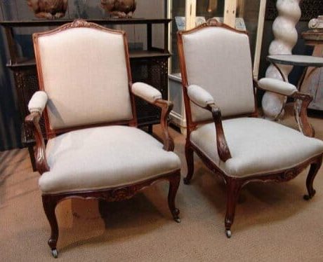 Pair of Palissandre armchairs from 19th century