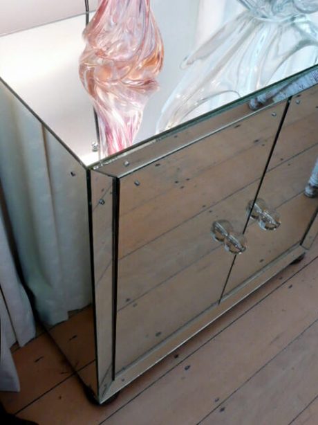 Original 1940s mirrored glass cabinet