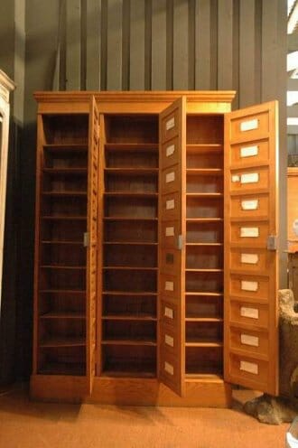 Oak archive filing cabinet c.1920