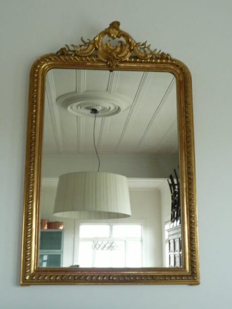 Antique Louis Philippe water gilded mirror c.1840