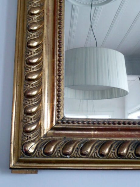 Antique Louis Philippe water gilded mirror c.1840