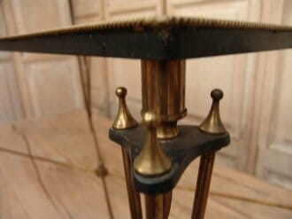 1940s brass coffee table with glass top