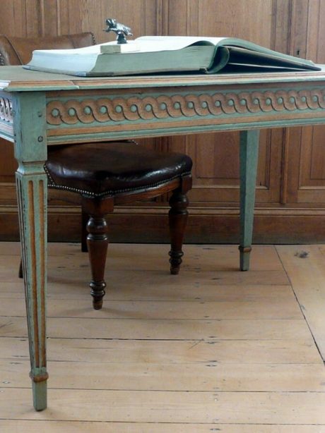 19th century carved oak LXVI table with drawer